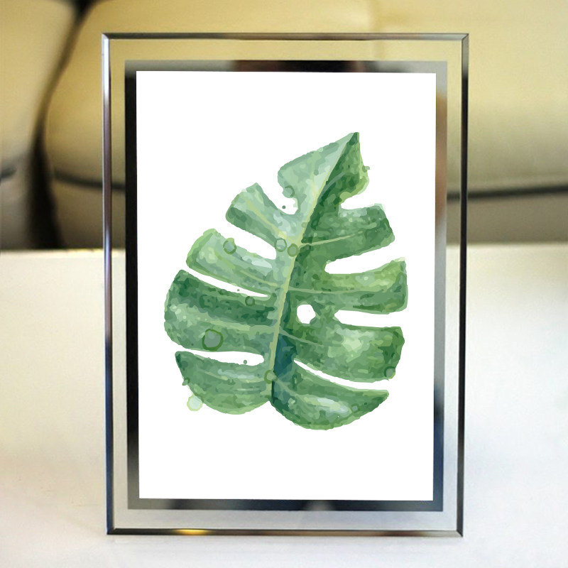 玻璃盆景照片植物画水晶相框