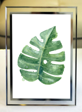 玻璃盆景照片植物画水晶相框