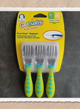 NUK 嘉宝儿童餐具绿色 红色 蓝色  x2B  3 个月幼儿叉子