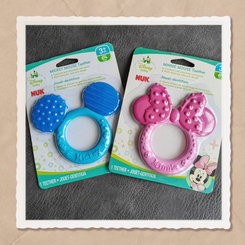 美国代购NUK Disney迪士尼系列牙胶咬咬胶可冰镇固齿器
