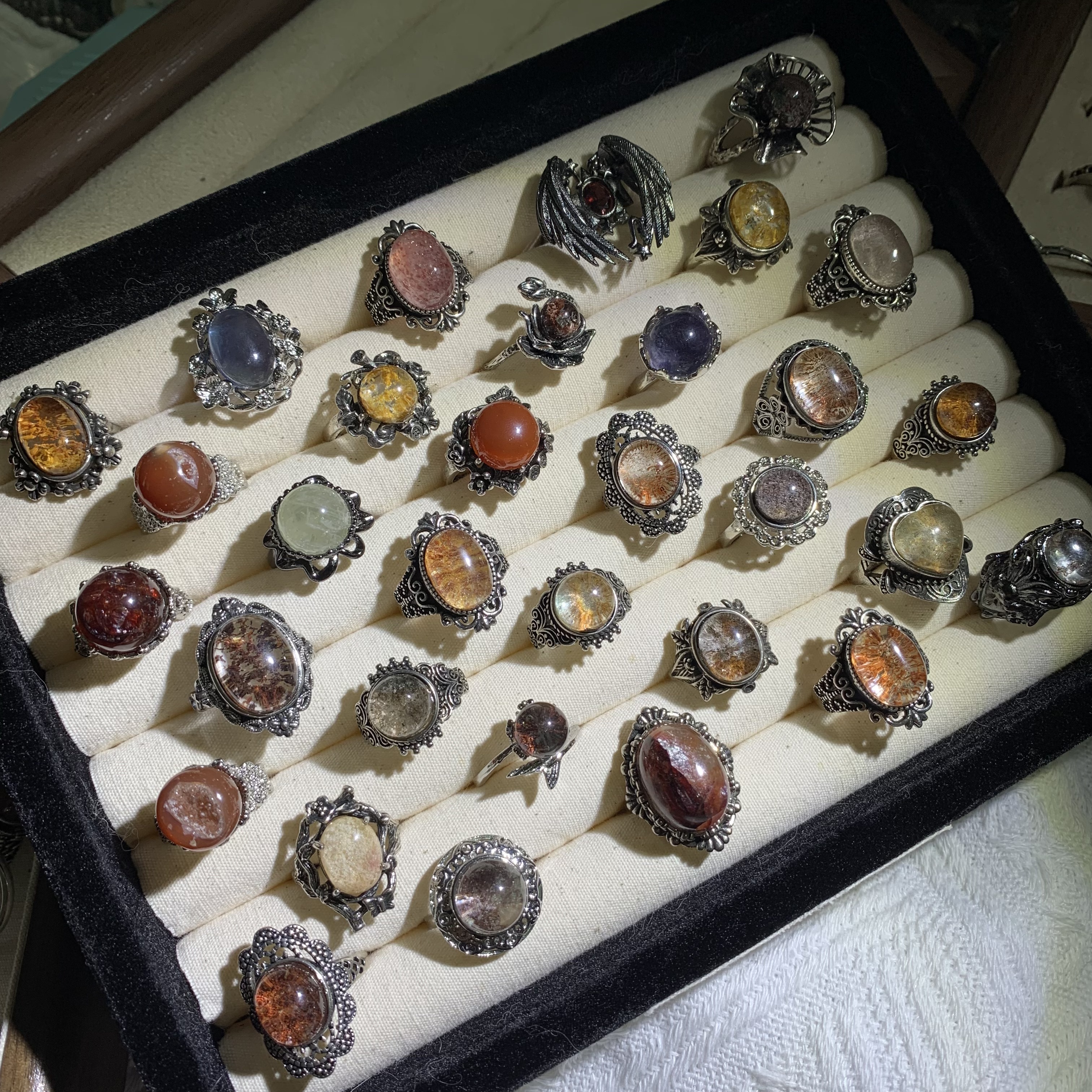 复古天然水晶戒指孤品