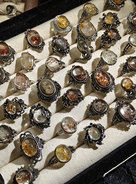 地脉拾光｜天然水晶幽灵戒指孤品复古尼泊尔新中式配饰女12.10