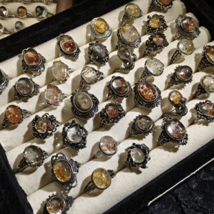 地脉拾光｜天然水晶幽灵戒指孤品复古尼泊尔新中式配饰女12.10