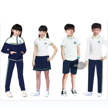 玉玉泉泉制服套装T恤短裙毛小学生校服春秋运动服短袖短裤两件套