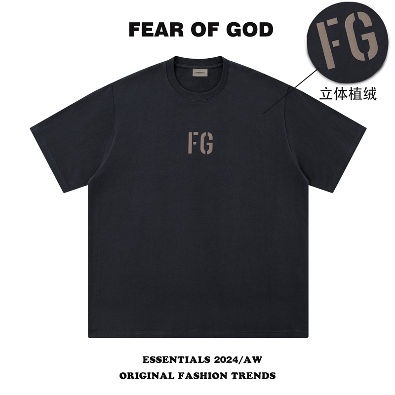 FEAROFGOD植绒重磅纯棉短袖t恤