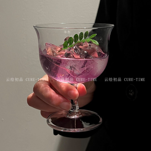 云绘初品中式复古高脚玻璃鸡尾酒