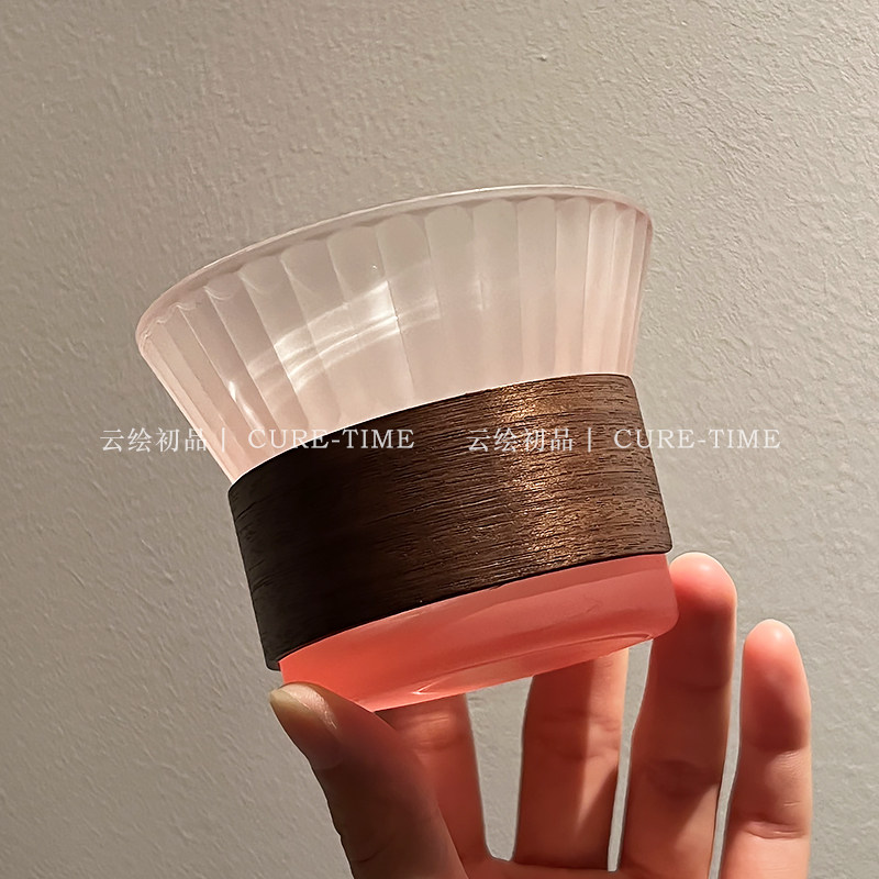 颜值ins小众磨砂渐变家用玻璃杯喝水轻奢高级咖啡杯杯子茶杯