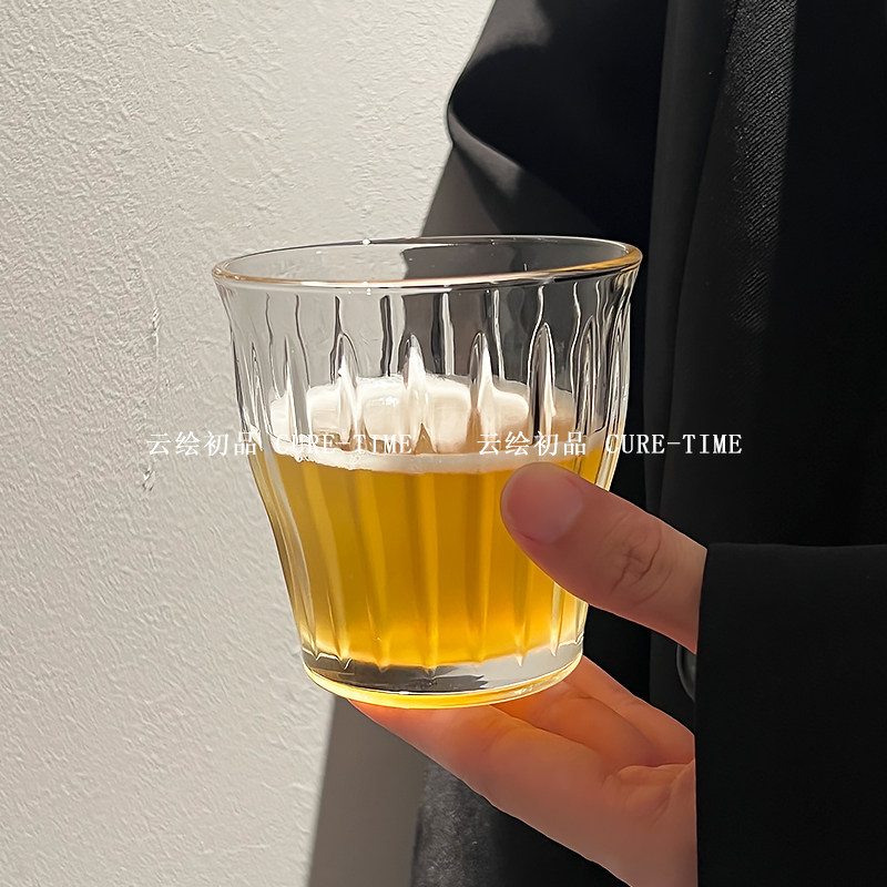 Dirty意式咖啡杯玻璃澳白杯透明美式拿铁杯简约ins复古咖啡厅专用