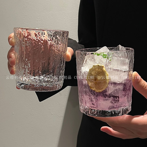调酒杯子大容量酒吧威士忌冰球酒杯高级感ins玻璃水杯果汁饮料杯