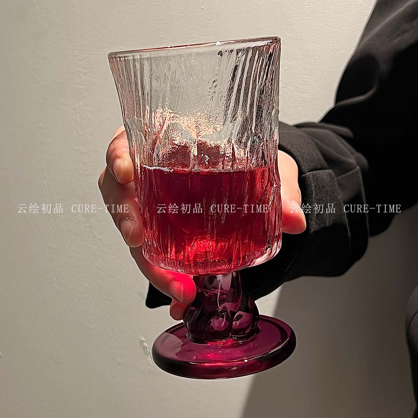复古宫廷加厚矮脚玻璃酒杯