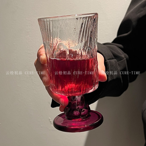 复古宫廷加厚矮脚玻璃酒杯