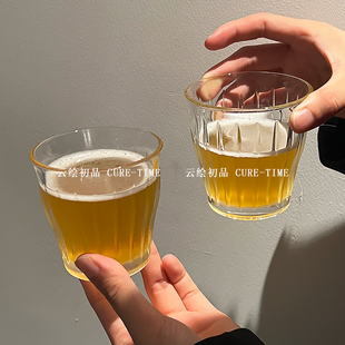 Dirty意式咖啡杯玻璃澳白杯透明美式拿铁杯简约ins复古咖啡厅专用