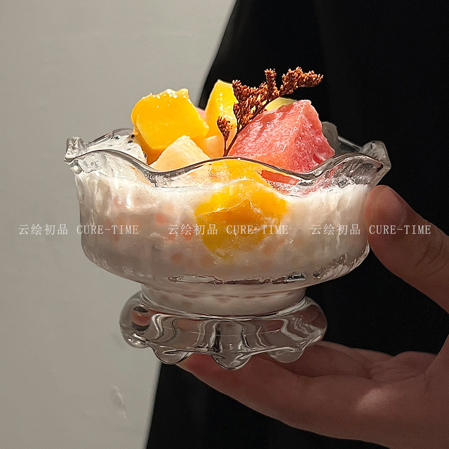 ins网红玻璃甜品雪糕碗