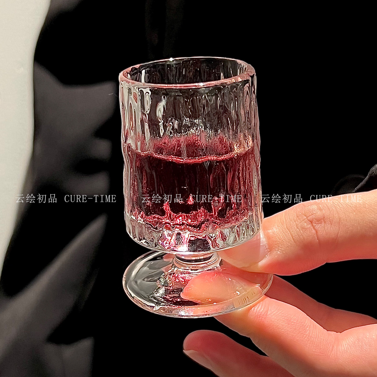 迷你矮脚加厚玻璃复古一口白酒杯