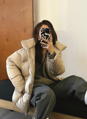 Tania 柔和缎面 90白鸭绒 25冬季女式光泽长袖连帽羽绒服保暖外套