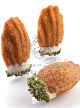 意大利 Silikomart SQ018 100连贝壳模 玛德琳具 45mm 12ML 60*40