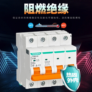 TENGEN天正 TGBK-63空气开关小型断路器1P2P单相3P电闸63A家用
