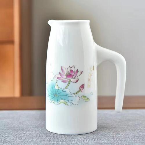 陶瓷荷韵酒斗套装小酒杯礼盒