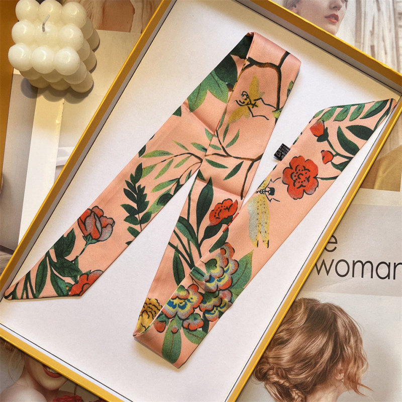 2024气质夏季飘带双层双面印花斜纹缠绑包包小丝带新款装饰女丝巾,服饰配件/皮带/帽子/围巾,围巾/丝巾/披肩,淘宝优惠券,粉丝福利购,淘宝优惠卷