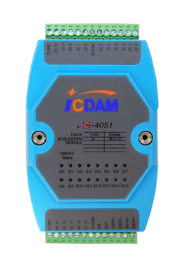 首英C-4051 RS-485 16路隔离开关量输入模块 DCON及Modbus 协议