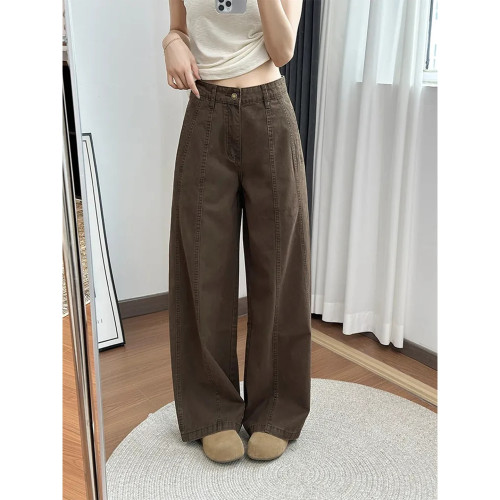 美拉德大码阔腿裤女遮肉显瘦
