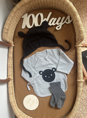 新生儿衣服半背衣初生婴儿a类纯棉无骨0-3个月宝宝春秋和尚服上衣