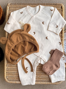 新生婴儿儿衣服爬服a类纯棉0一6月3婴儿秋装打底衣冬内穿52码哈衣