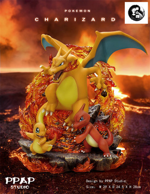 【李小西弟弟】现货 PPAP 宝可梦系列之喷火龙家族 限量手办GK