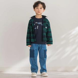 110-150 日单贵牌 beb* 男童格子衬衫外套日本原单童装