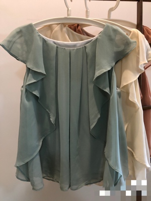 特价 日单纯元 lagunamoon 月亮牌轻纱女款女士通勤雪纺衬衫 F