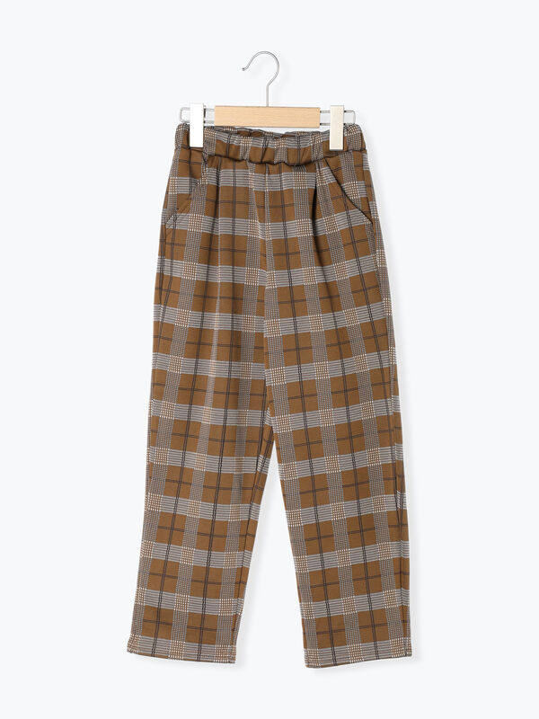 80-130 日单贵牌 lagom sm2 男童女童格子长裤加绒外贸原单童装