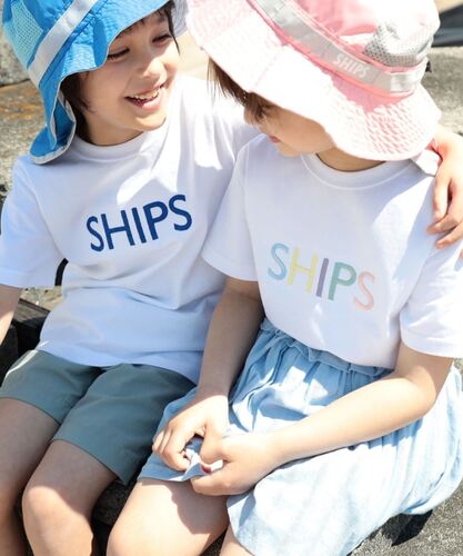 80-145 日单贵牌 ships 小船儿男童女童刺绣纯棉短袖T恤原单