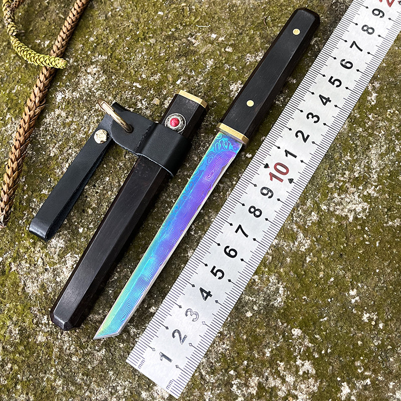 大马士革钢刀便携锋利水果刀