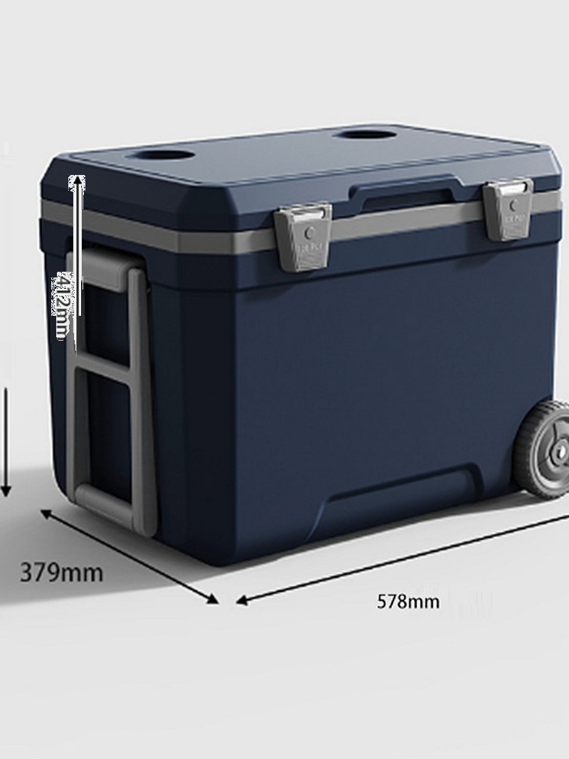 新款全PU海钓箱45升户外露营保温箱车载食品保鲜箱储冰冷藏箱带轮