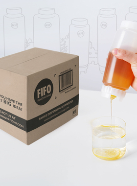 FIFO加拿大挤酱瓶套装 双头先进先出番茄沙拉酱商用挤压式调料瓶