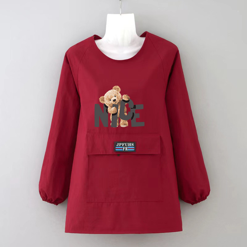 时尚罩衣透气女可爱厨房做饭防油长袖围裙短款防水耐脏干活工作服,家庭/个人清洁工具,围裙,淘宝优惠券,粉丝福利购,淘宝优惠卷