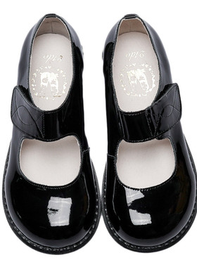 全款【灰姑娘】低跟版Lolita大头鞋21do原创设计牛皮单鞋魔术贴