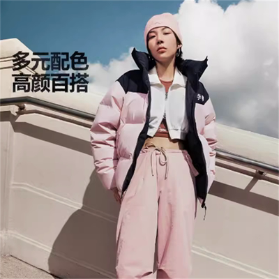 李宁男女短款拉链运动面包服