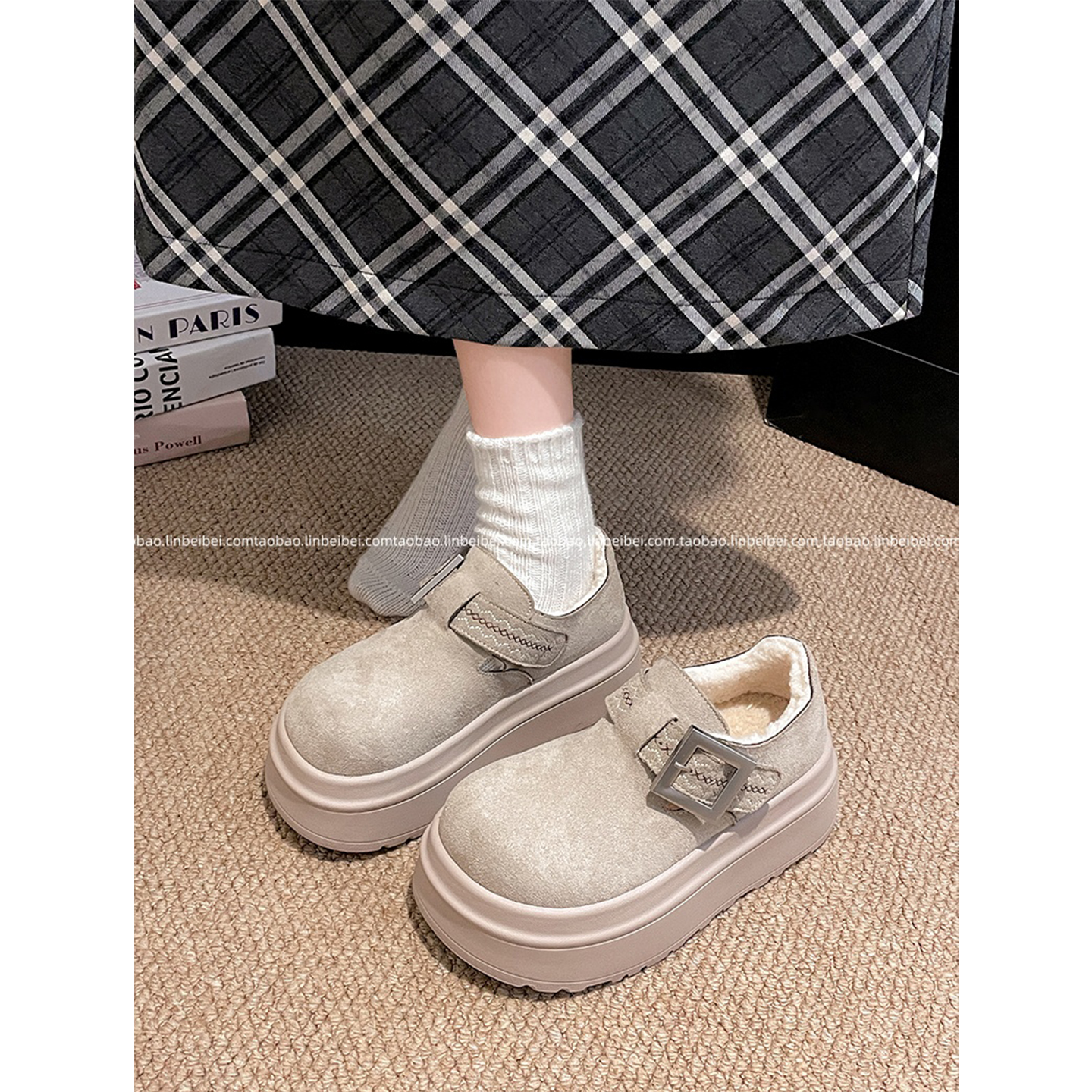 林北北小个子增高勃肯鞋女