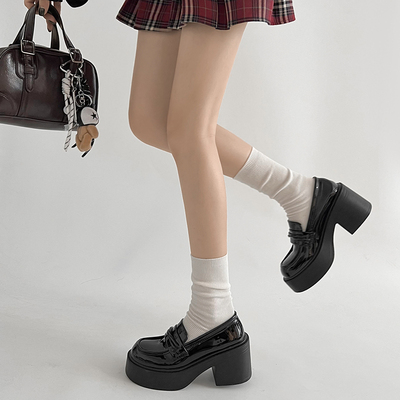 林北北厚底乐福单鞋英伦风一脚蹬