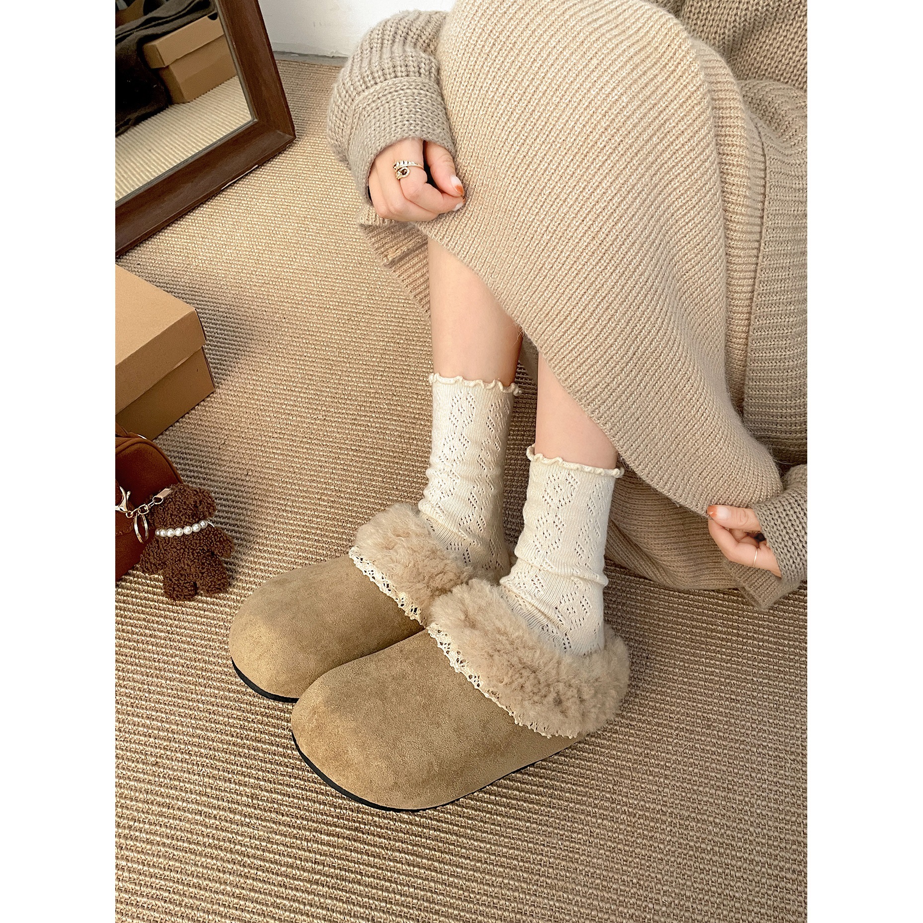 林北北厚底半拖勃肯鞋女外穿