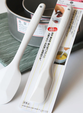 日本Cakeland一体式硅胶刮刀烘焙大号奶油搅拌刀耐高温橡皮软铲刀