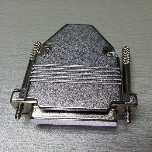 老模DB25P锌合金金属外壳dsub44 5W5 9W4 13W3 17W2 21W1插头铁壳