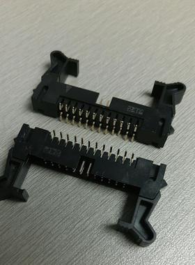 双排弯针贴片牛角 24PIN牛角插座 2.0间距 2*12PIN弯针黑色连接器