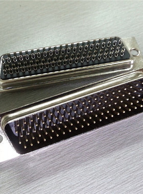 黑色矩形HDB104PIN公头连接器 d-sub5排104针D型电脑信号接口公座