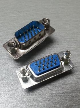 现货HDP/HDB15/26/44/62/78P公头针 母头孔 直插 带铆鱼叉锁螺丝