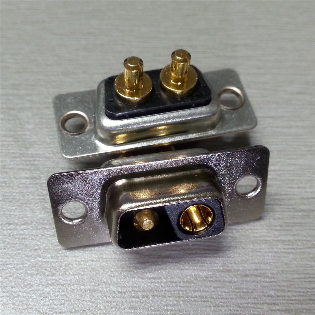 新品180度直插混装dsub2V2母座连接器2芯阴阳矩形接口d型电源插座