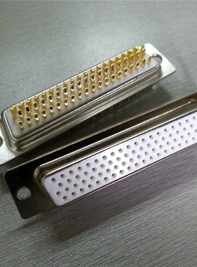 优质实心镀金3u车针D-SUB焊线HDB78P母头 78孔工程电脑接口连接器