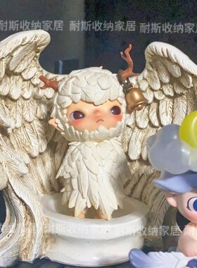 小野造景道具摆件泡玛特鸟人手办收纳keeno凝结祈愿天使翅膀底座