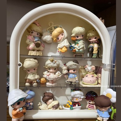 如果今天星期八收纳展示盒防尘泡泡玛特dimoo盲盒娃娃手办收纳盒